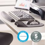 Fellowes Memory Foam Mouse Pad Wrist Support Black/Silver 9175801