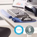 Fellowes Memory Foam Keyboard Wrist Support Sapphire Blue 9178401