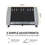 Fellowes Office Suites Height Adjustable Laptop Stand Plus Black/Silver 8036701