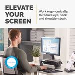 Fellowes Smart Suites Height Adjustable Monitor Riser Black/Silver 8020801