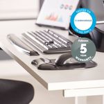 Fellowes Crystal Gel Mouse Pad And Wrist Support Black 9112101