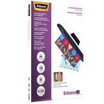 Fellowes Enhance80 Self Adhesive Laminating Pouch A4 160 Micron Total Gloss (Pack of 100) 53022