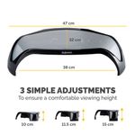 Fellowes Smart Suites Height Adjustable Monitor Stand Black/Silver 8020101