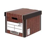 Bankers Box Premium Tall Storage Box Woodgrain (Pack of 5) 7260520