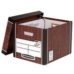 Bankers Box Premium Tall Storage Box Woodgrain (Pack of 5) 7260520