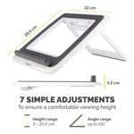 Fellowes I-Spire Series Laptop Quick Lift White 8210101