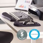 Fellowes Plush Touch Mousepad Wrist Support Black 9252003