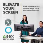 Fellowes Seasa Freestanding Dual Horizontal Monitor Arm 8043701