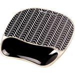 Fellowes Photo Gel Mouse Mat with Wrist Support Chevron Design 9653401