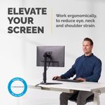 Fellowes Seasa Free Standing Single Monitor Arm Black 8049601