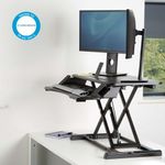 Fellowes Corsivo Sit/Stand Height Adjustable Workstation Black 8091001