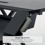Fellowes Corsivo Sit/Stand Height Adjustable Workstation Black 8091001