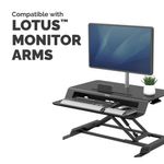 Fellowes Lotus LT Sit/Stand Height Adjustable Workstation Blk 8215001