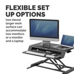 Fellowes Lotus LT Sit/Stand Height Adjustable Workstation Blk 8215001