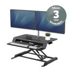 Fellowes Lotus LT Sit/Stand Height Adjustable Workstation Blk 8215001