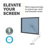 Fellowes Platinum Series Single Monitor Arm White 8056201