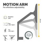Fellowes Platinum Series Single Monitor Arm White 8056201