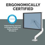 Fellowes Platinum Series Single Monitor Arm White 8056201