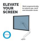 Fellowes Platinum Series Single Monitor Arm White 8056201