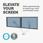 Fellowes Platinum Series Dual Monitor Arm White 8056301