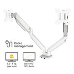 Fellowes Platinum Series Dual Monitor Arm White 8056301