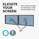 Fellowes Platinum Series Dual Monitor Arm Silver 8056501
