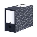 Bankers Box Decor Transfer File 150mm Midnight Blue/Grey (Pack of 5) 4483001