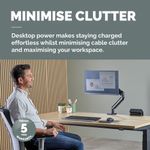 Fellowes Power Desk 2 Type G UK/IE 2 Sockets 1 USB-A + 1 USB-C Port Black 100136987