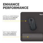 Fellowes Breyta Standard Mouse Pad Wrist Rest Black 100142555