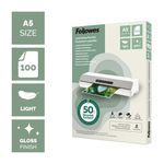 Fellowes Recycled Laminating Pouches 80 Micron A5 Gloss (Pack of 100) 100143440