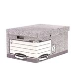 Bankers Box System Flip Top Storage Box Grey (Pack of 10) 01815