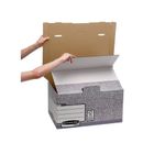 Bankers Box System Flip Top Storage Box Grey (Pack of 10) 01815