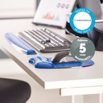 Fellowes Crystals Gel Keyboard Wrist Support Blue 9113701