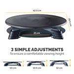 Fellowes Rotating Monitor Stand Platform 14kg Capacity Graphite 9145003