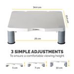 Fellowes Standard Monitor Stand Platinum 91712