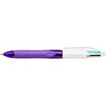 Bic 4 Colour Grip Fashion Retractable Ballpoint Pen (Pack of 12) 8922901