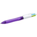 Bic 4 Colour Grip Fashion Retractable Ballpoint Pen (Pack of 12) 8922901
