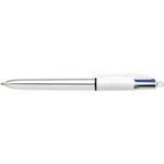 Bic 4 Colours Shine Ballpoint Silver Barrel Pack of 12 3086123343979