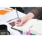 Bic Round Stic Grip Ballpoint Pen Purple (Pack of 40) 920412