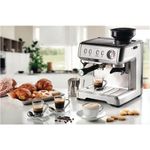 Ariete Espresso Coffee Machine and Bean Grinder Stainless Steel AR1313