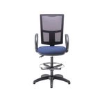 5 Star Lumo Mesh Chair Fixed Arms/Draughtsman Kit Royal Blue SF1807126