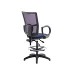 5 Star Lumo Mesh Chair Fixed Arms/Draughtsman Kit Royal Blue SF1807126