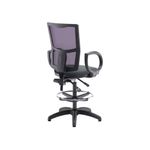 5 Star Lumo Mesh Chair Fixed Arms/Draughtsman Kit Charcoal SF2096687