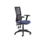 5 Star Lumo Mesh Chair with Folding Arms Royal Blue SF2113847
