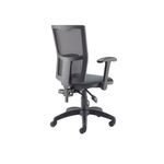 5 Star Lumo Mesh Chair with Folding Arms Charcoal SF2317076
