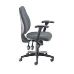 5 Star Teso High Back Task Chair with Folding Arms Charcoal SF6276007