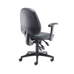 5 Star Teso High Back Task Chair with Folding Arms Charcoal SF6276007