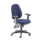 5 Star Teso High Back Task Chair Height Adjustable Arms Blue SF7811859