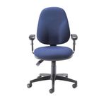 5 Star Teso High Back Task Chair Height Adjustable Arms Blue SF7811859