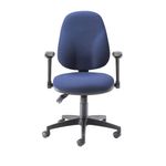 5 Star Teso High Back Task Chair with Folding Arms Blue SF9086329